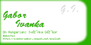 gabor ivanka business card